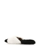 sheepskin monochrome mules