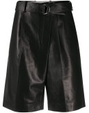 matte belted shorts