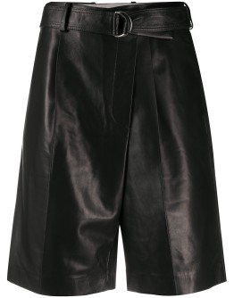 matte belted shorts