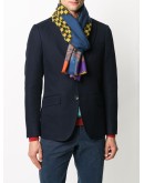 Paisley contrast print scarf