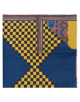 Paisley contrast print scarf