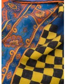 Paisley contrast print scarf