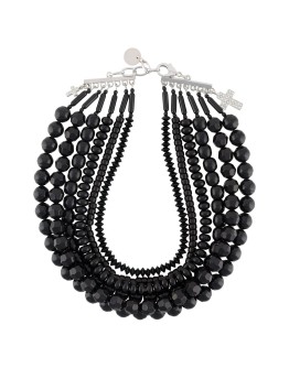 multi-strand beaded necklace