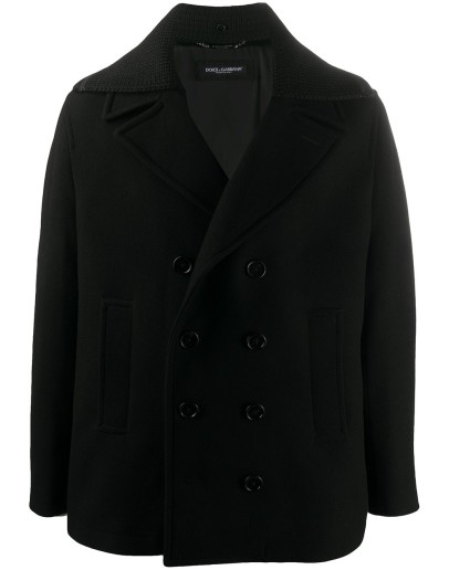 detachable lapel classic peacoat
