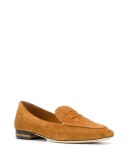 Ruby embossed logo suede loafers