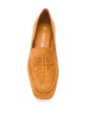 Ruby embossed logo suede loafers