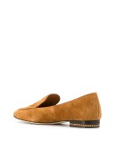 Ruby embossed logo suede loafers
