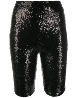 sequinned biker shorts