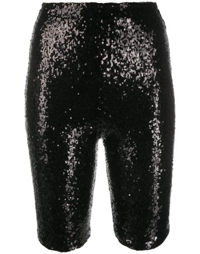 sequinned biker shorts
