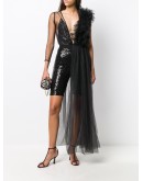 sequinned biker shorts