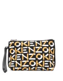 logo-pattern clutch bag