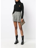 logo-pattern clutch bag