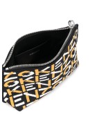 logo-pattern clutch bag