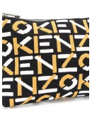 logo-pattern clutch bag