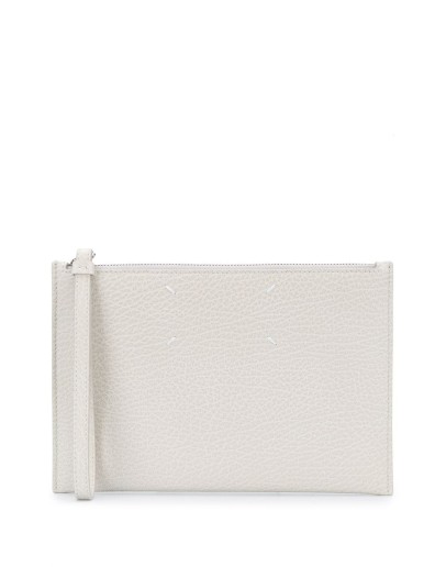 four-stitch zip clutch