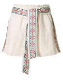 Linn embroidered linen shorts