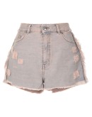 distressed denim shorts