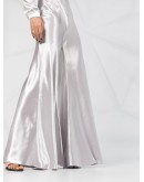flared satin jumpsuit