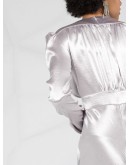 flared satin jumpsuit