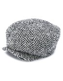 herringbone baker boy hat