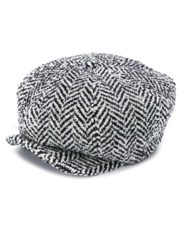 herringbone baker boy hat
