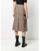 houndstooth midi skirt