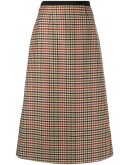 houndstooth midi skirt