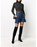 high-rise denim shorts