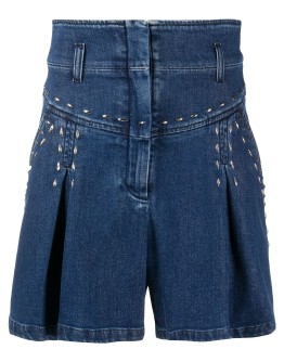 high-rise denim shorts