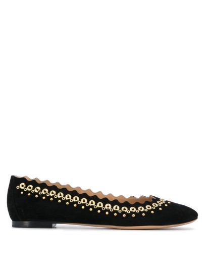 Lauren studded ballerina shoes