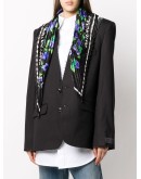 floral print silk scarf