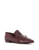 Gancini square-toe loafers