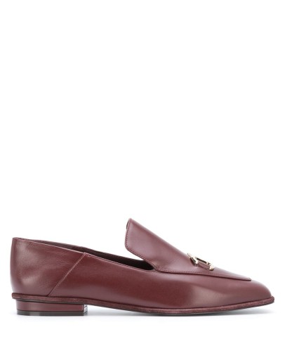 Gancini square-toe loafers