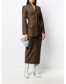 buttoned pencil skirt 