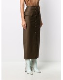 buttoned pencil skirt 