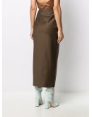 buttoned pencil skirt 