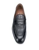 crocodile effect penny loafers 