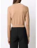 cropped V-neck cardigan