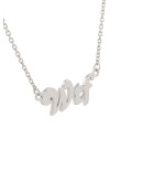 WTF pendant necklace