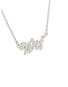 WTF pendant necklace