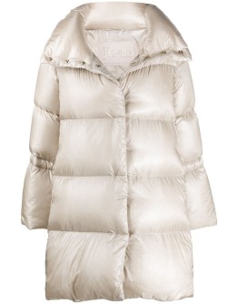 drawstring detail padded coat