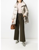 drawstring detail padded coat
