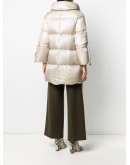 drawstring detail padded coat