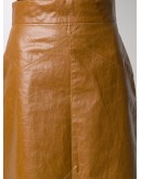 faux leather midi skirt
