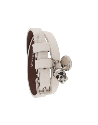 multi-wrap skull charm bracelet