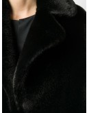 faux fur single-breasted coat