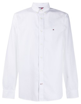 logo-embroidered shirt