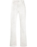 distressed-effect jeans