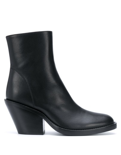 tapered heel ankle boots