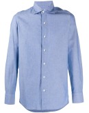 pointed collar cotton shirt